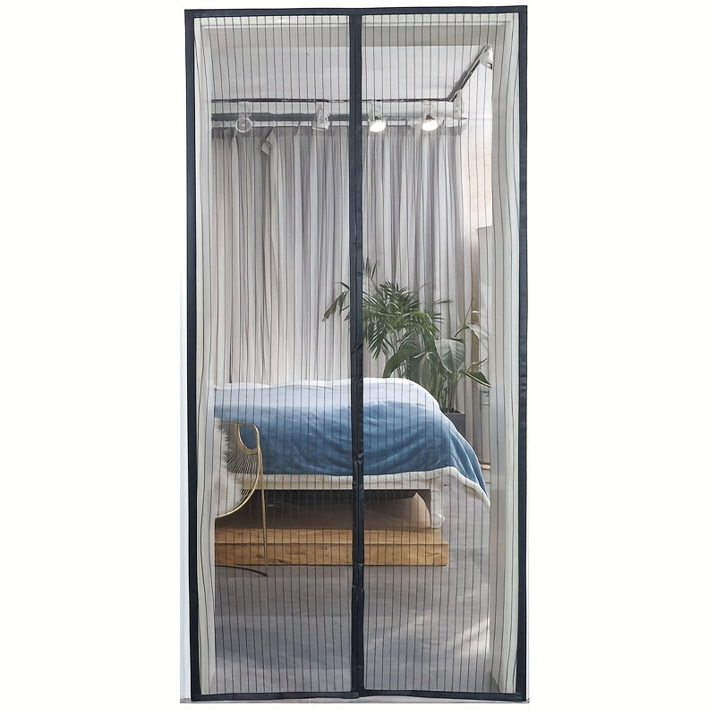 Heavy-Duty Magnetic Screen Door - Self-Sealing, Hands-Free Mesh Insect Screen, Pet and Child Friendly, Installs with Magnetic Strips, Durable Nylon Material, Bohemian Style, Hand Wash Only, Insect Barrier Door | Mesh Partition Door | Durable Nylon