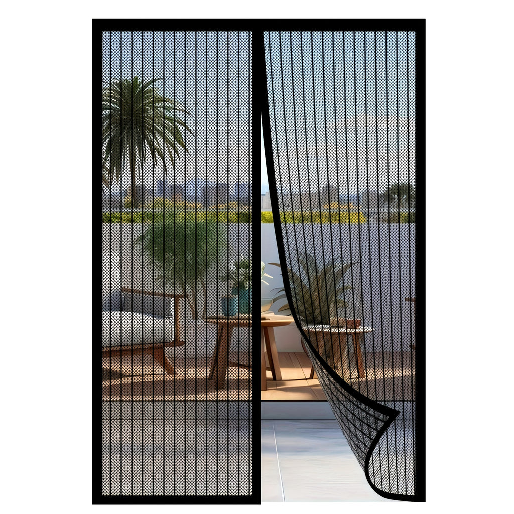 Heavy-Duty Magnetic Screen Door - Self-Sealing, Hands-Free Mesh Insect Screen, Pet and Child Friendly, Installs with Magnetic Strips, Durable Nylon Material, Bohemian Style, Hand Wash Only, Insect Barrier Door | Mesh Partition Door | Durable Nylon
