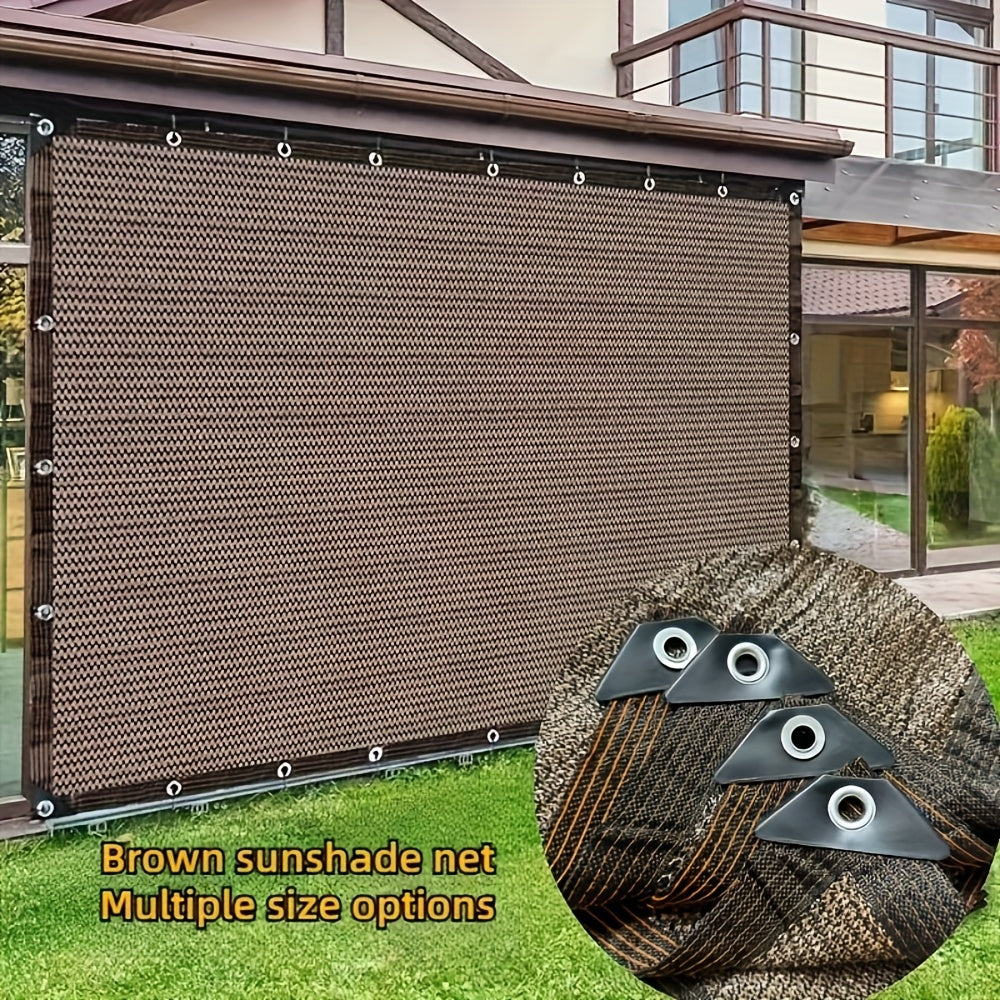 Coffee-colored Sunshade Net - Specifically Designed for Gardens, Terraces, Plant Sunshades, Greenhouses, And Outdoor Pergolas. It Provides Sun Protection And Blocks Ultraviolet Rays. Durable And Easy to Install, It Is Also Suitable for Scenarios