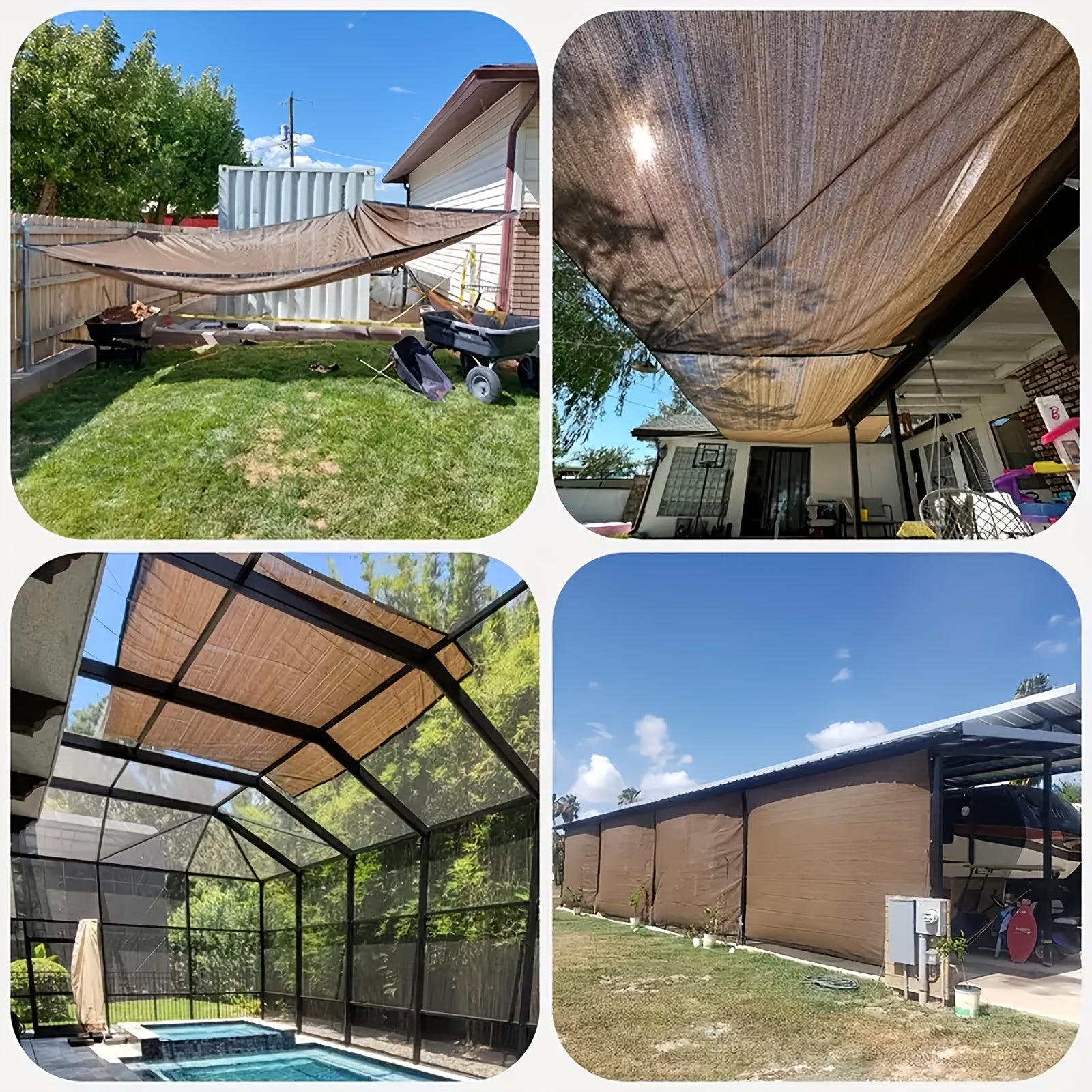 10x20ft Heavy-Duty 70% Blackout Shade Cloth with Grommets & Taped Edges - 71-80% Light Blocking Durable Mesh Tarp for Greenhouse, Garden, Patio, Chicken Coop, Barn Kennel - UV-Resistant, Breathable Sun Shade Netting for Plants, Tomatoes, Outdoor Structure