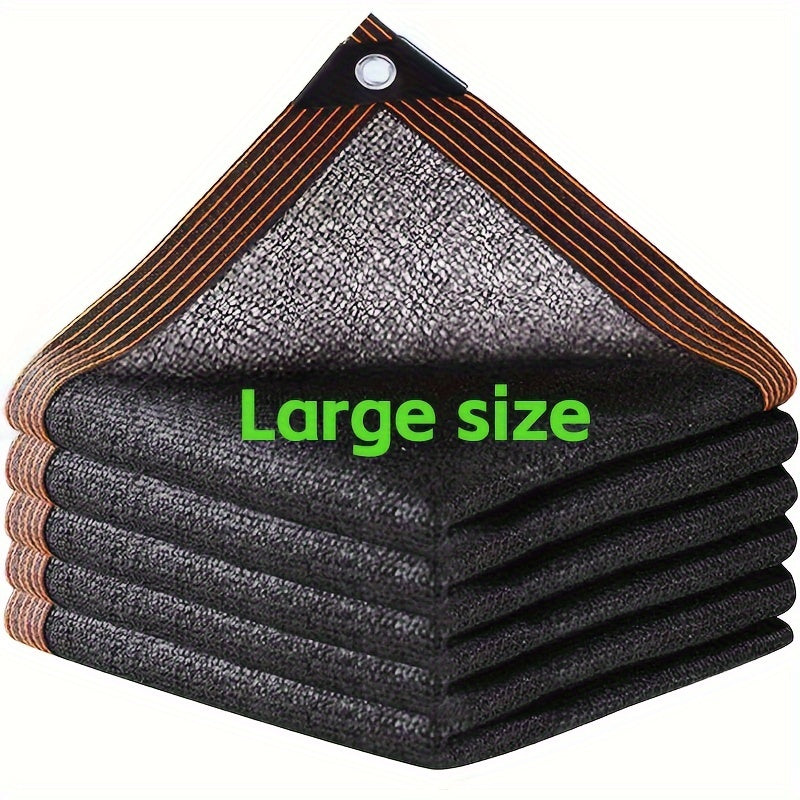 Blackout Shade Cloth, Large-size Sunshade Fabric with Grommets, Garden Sunshade Fabric Cover, HDPE Mesh Blackout Shade Cover, Suitable for Greenhouses, Courtyards, Plants, Gazebos, and Porches, 16.5×33ft (approx. 5 X 10m), 13×26ft (approx. 4 X 8m)